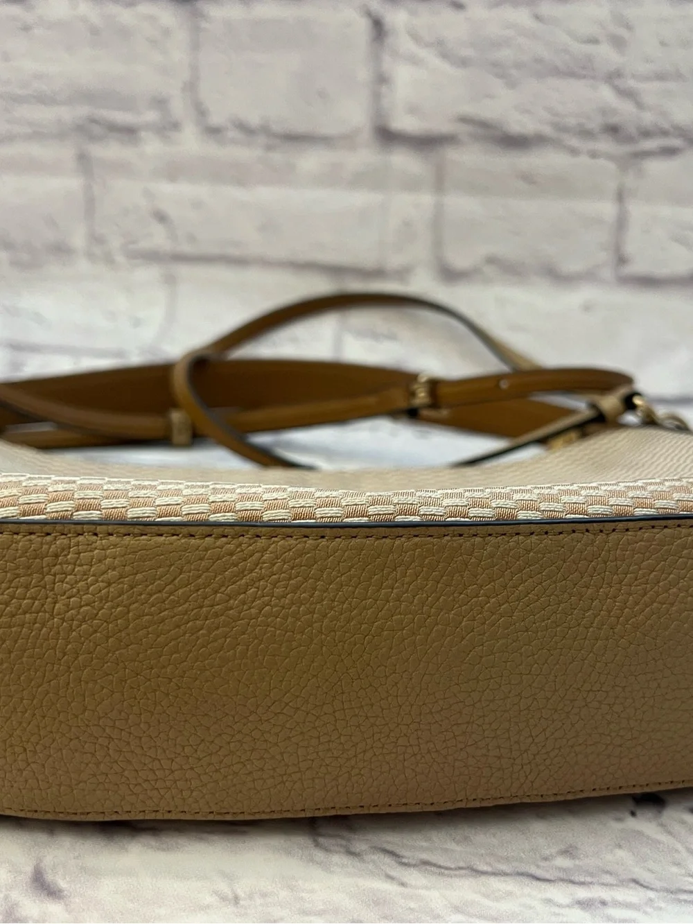 Coach Legacy Jacquard Sutton Crossbody Purse in Tan